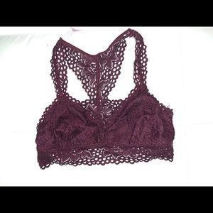 burgundy bralete